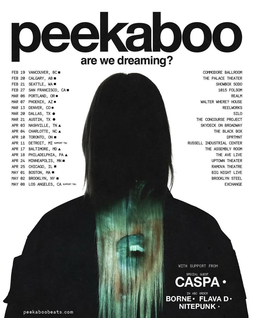 Peekaboo Are We Dreaming? Tour Poster 2026